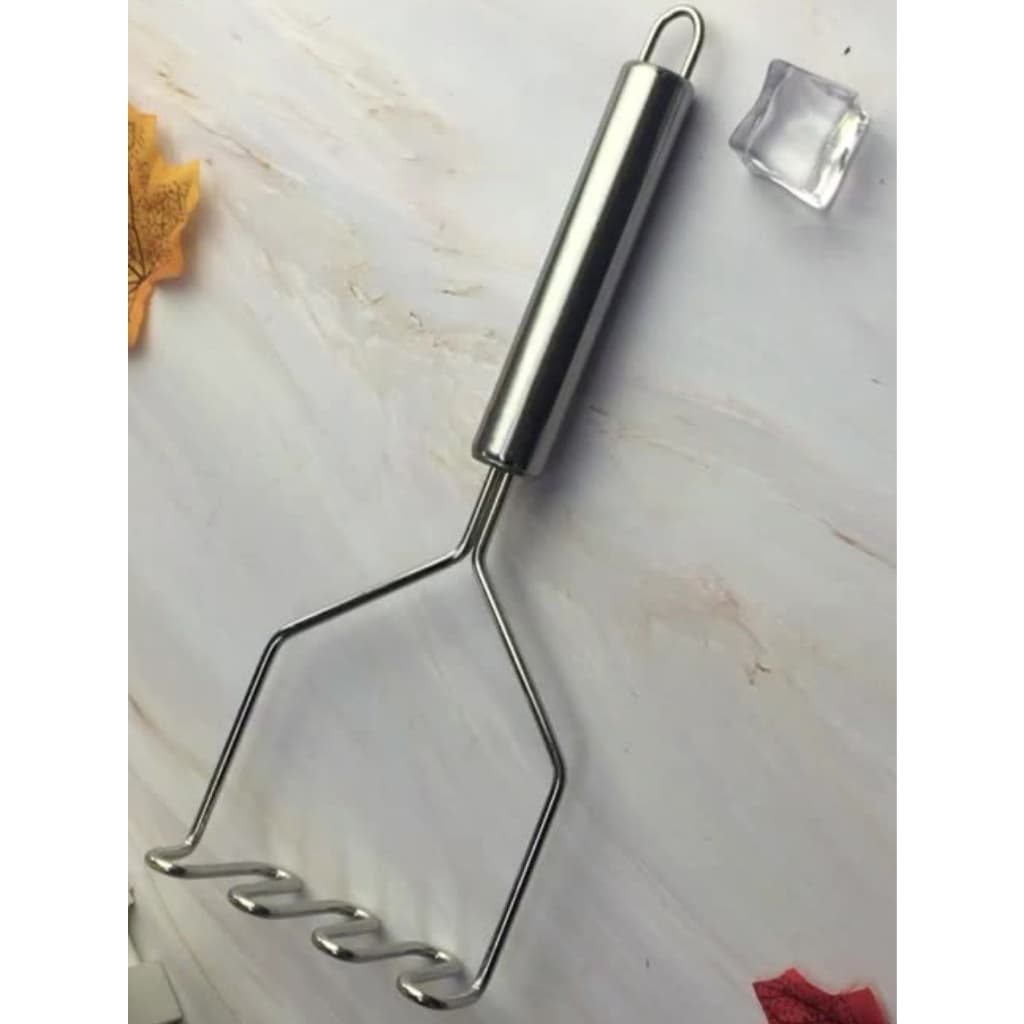Amassador de Batata Inox Amassador Espremedor Legumes Feijão Cabo Reforçado Aço Inoxidável