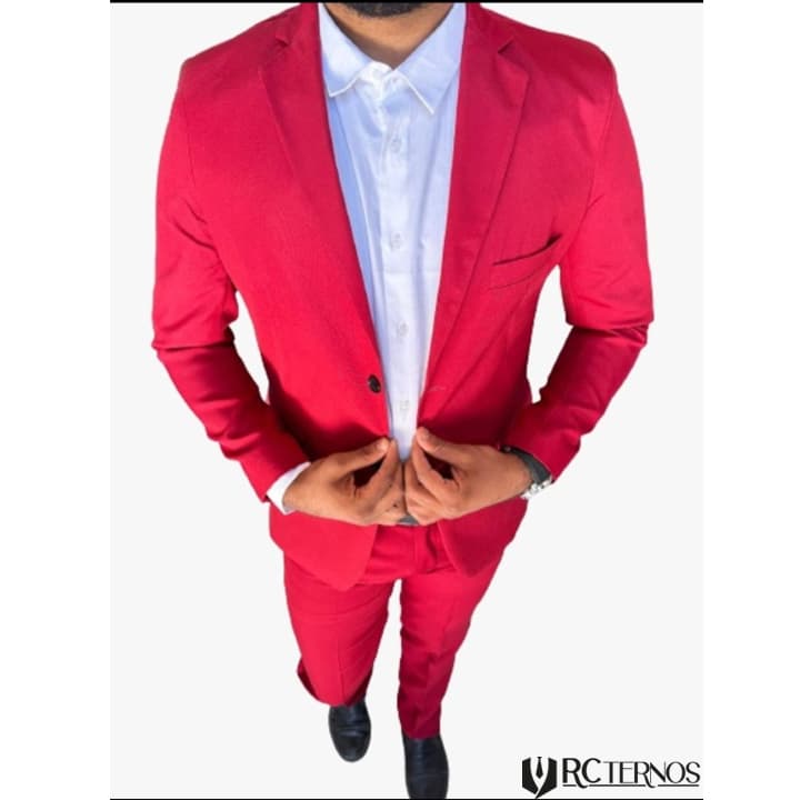 Terno Slim Vermelho / Branco (cores especiais)