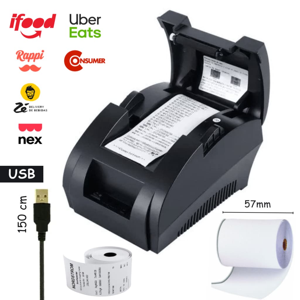 Impressora Termica Cupom Nao Fiscal 58mm Tickts Pc Bivolt