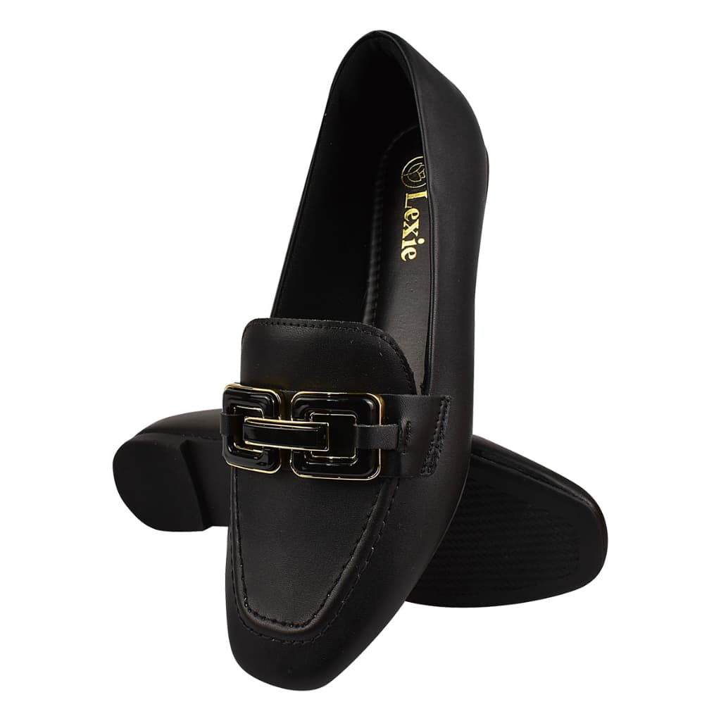 Sapato Mocassim Feminino Elegante com Corrente Chic Loafer Super Macio Lexie