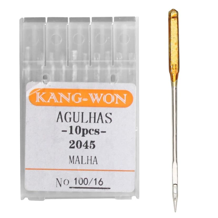 Agulha KW 2045 Ponta Bola Malha Máquina Doméstica