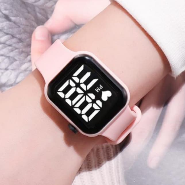 Relógio LED quadrado à prova d'água digital feminino e masculino Esportes 001