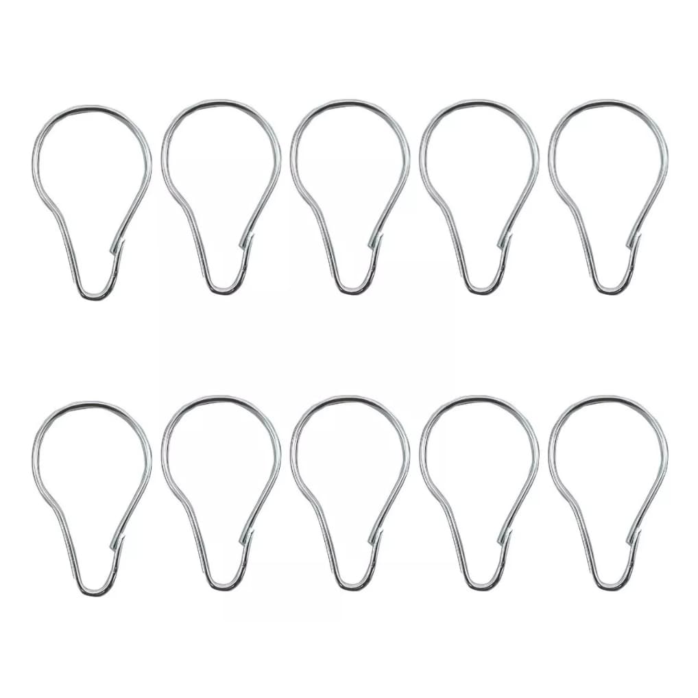 Gancho Argola Metal Com Trava Para Cortina Encartelados Tipo Pera Grande 35mm