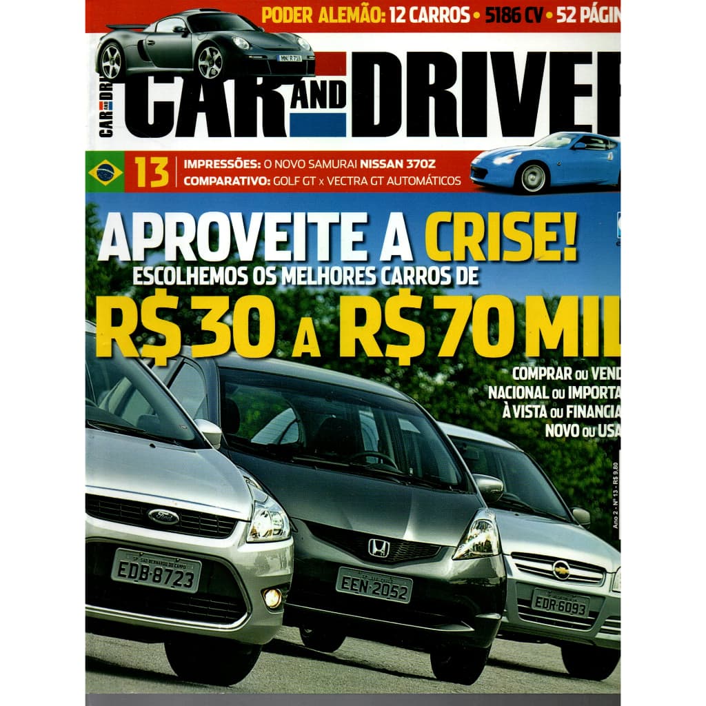 Revista Car And Driver, Ano 2, Edição 13 De 2009