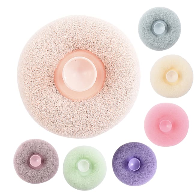 Bucha De Banho Esponja Rendonda Escova Com Ventosa Massagem