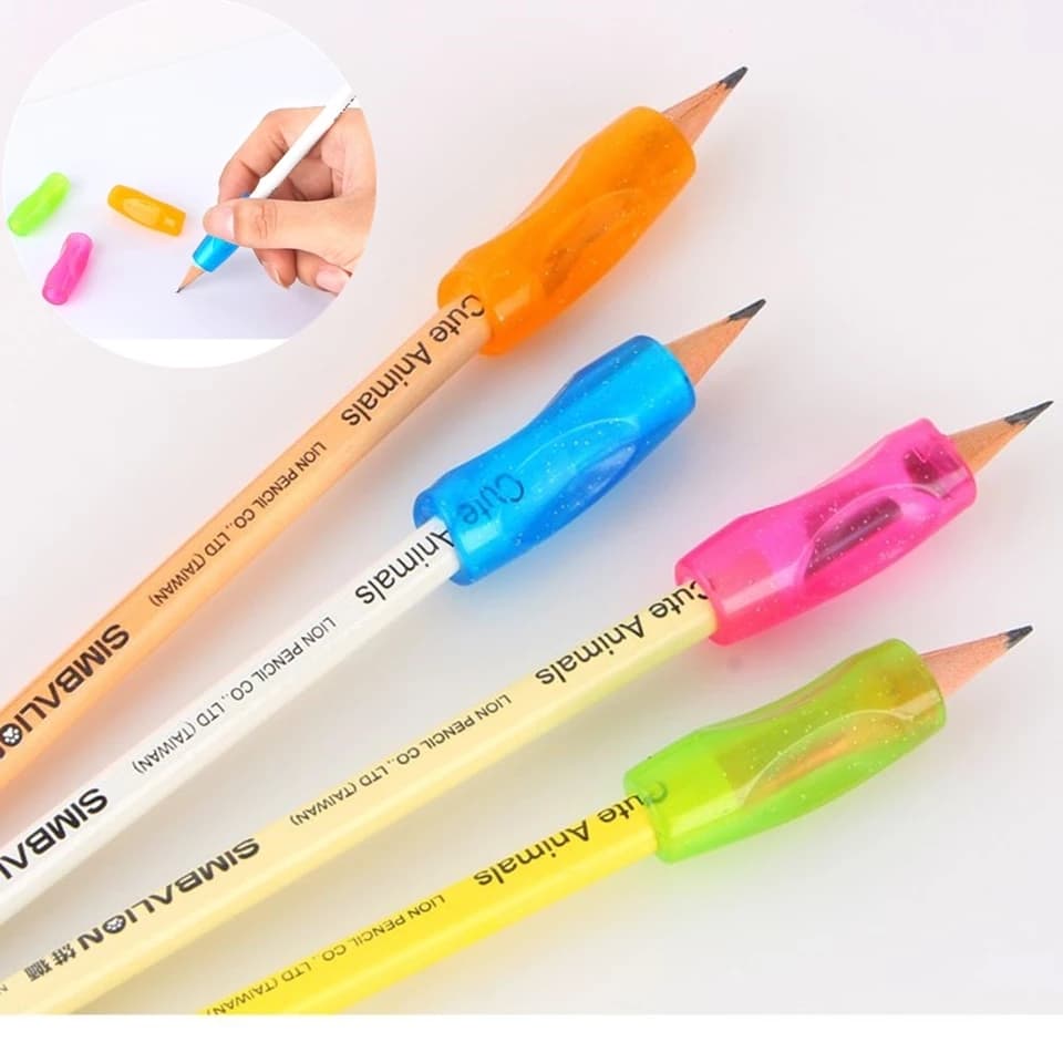 KIT 2/4/6/8 Apoio Adaptador Escrita Pega Lápis Engrossador