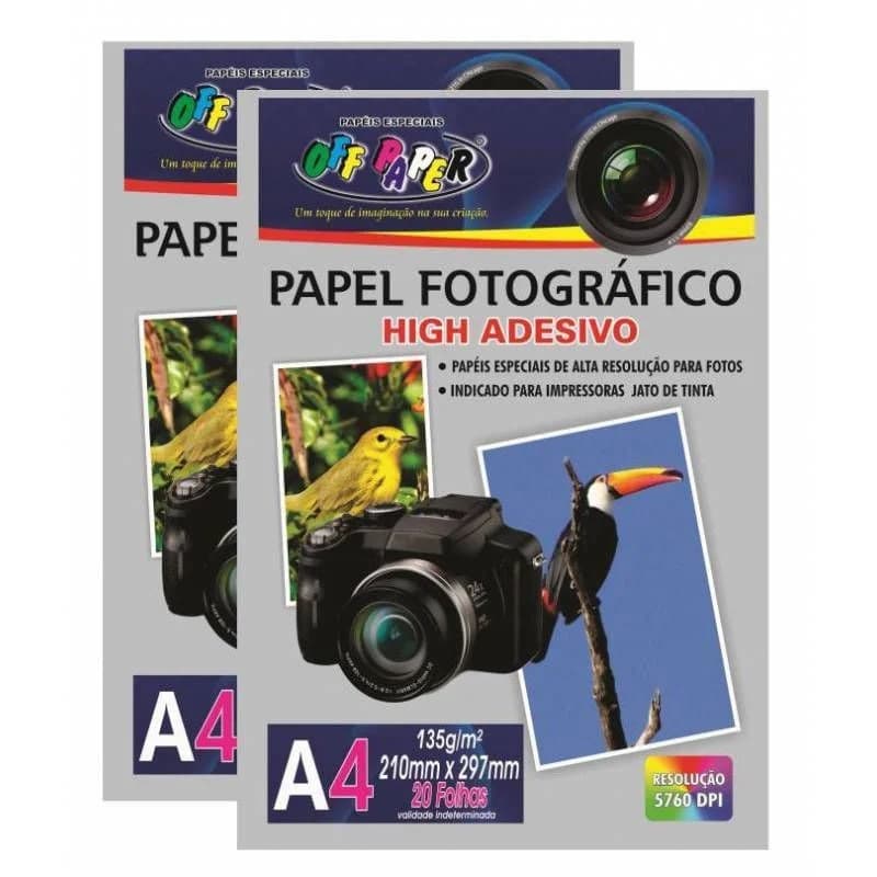 Papel Fotográfico Adesivo A4 135g 130g 80g Glossy Off Paper