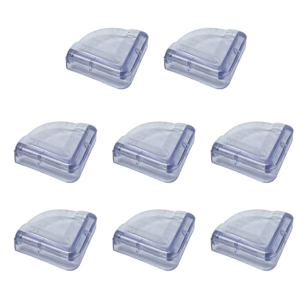 kit 8 Protetor De Quina Silicone Mesa Segurança Para Crianças Idosos Animais E Bebes Proteção