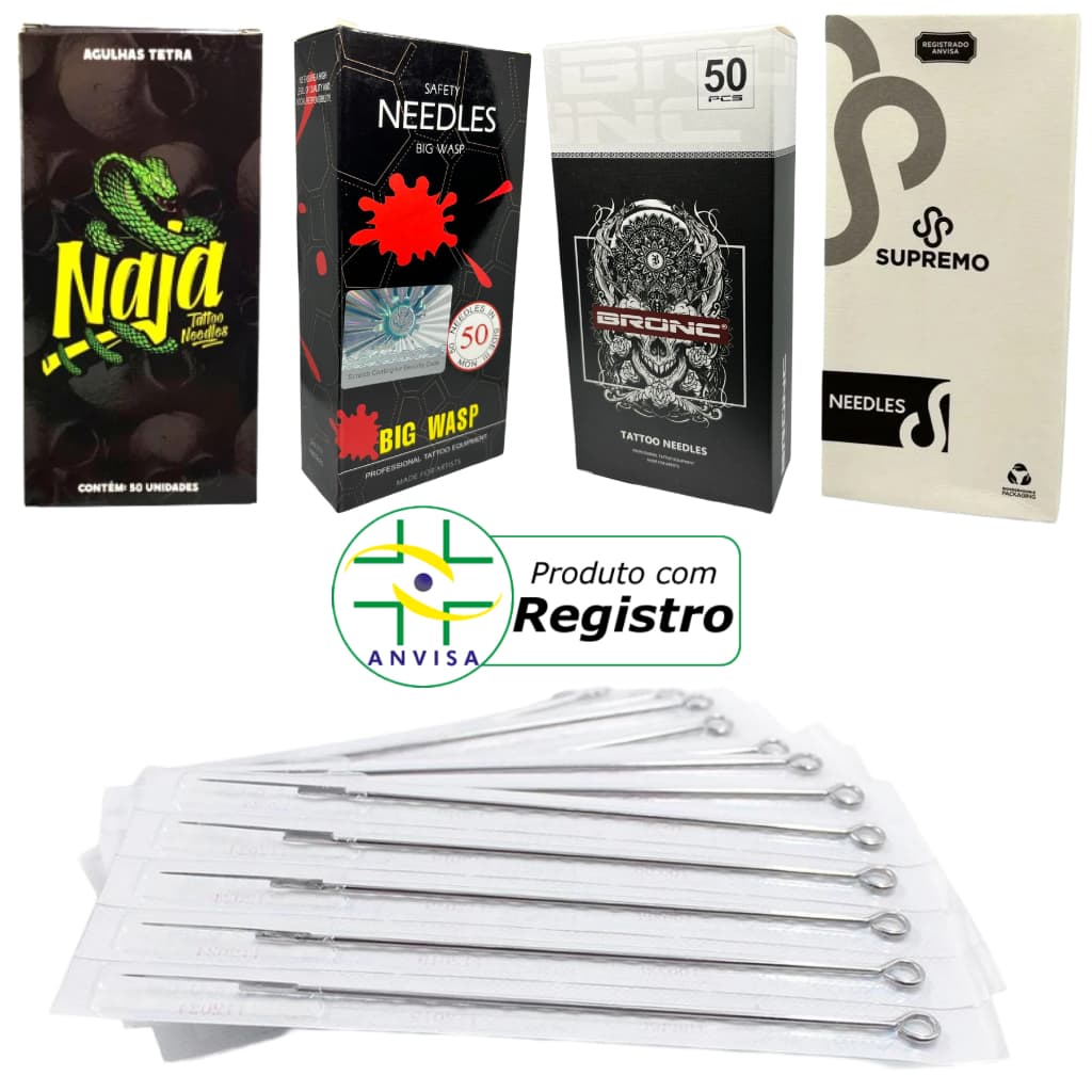 5 Agulhas tattoo Tatuagem Traço Rl Pintura Mg Promoção