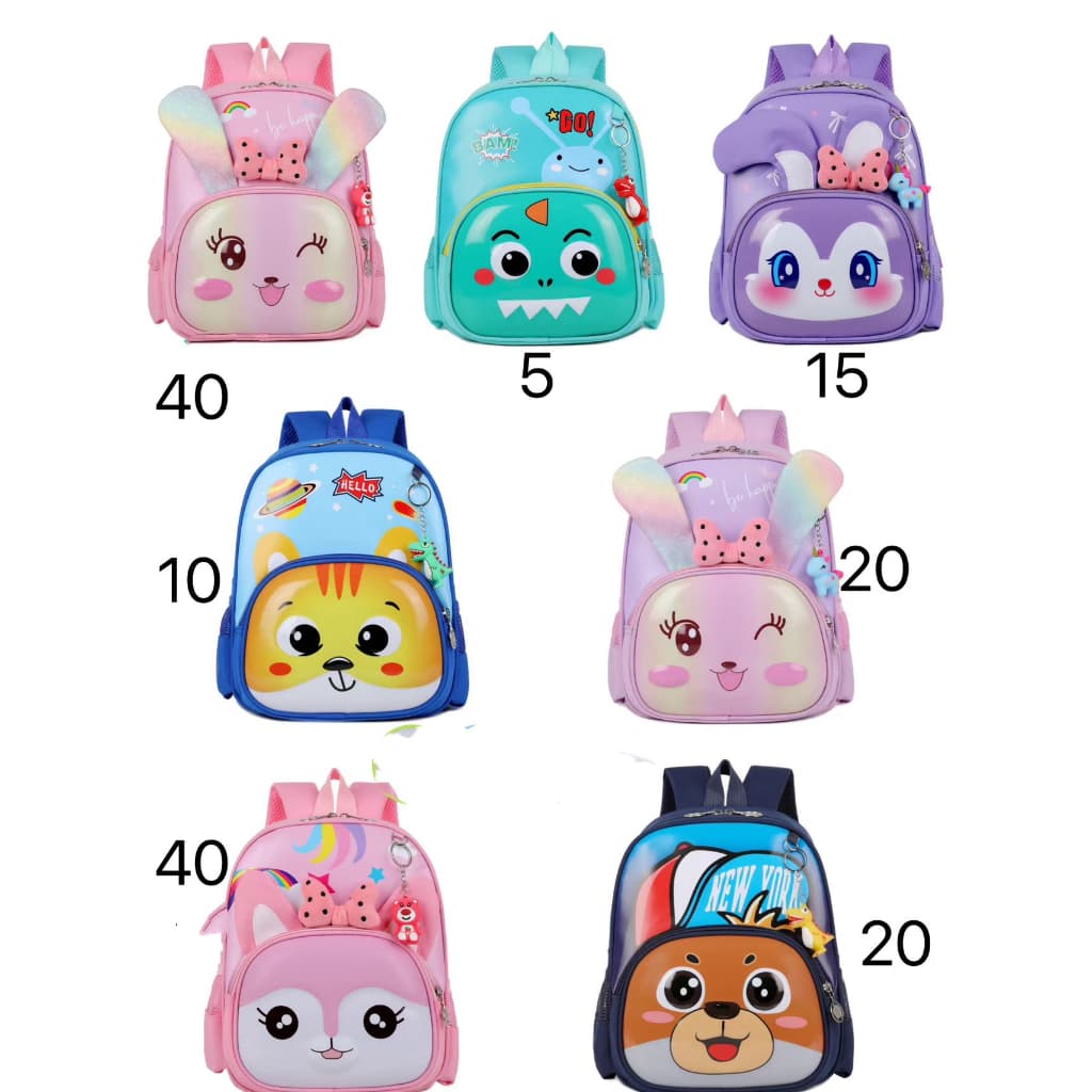 Mochila Infantil Meninos e Meninas Desenho 3D