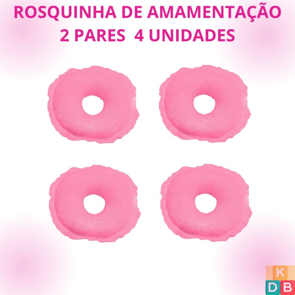 Rosquinha para Sutiã Amamentação lavável Macia 2 pares 4 Unidades  Várias Cores