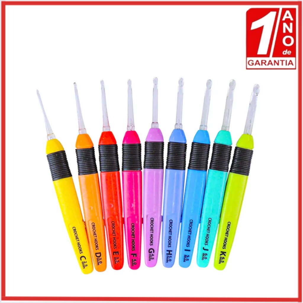 Kit 9 Agulhas de Crochê com Luz de Led na Ponta