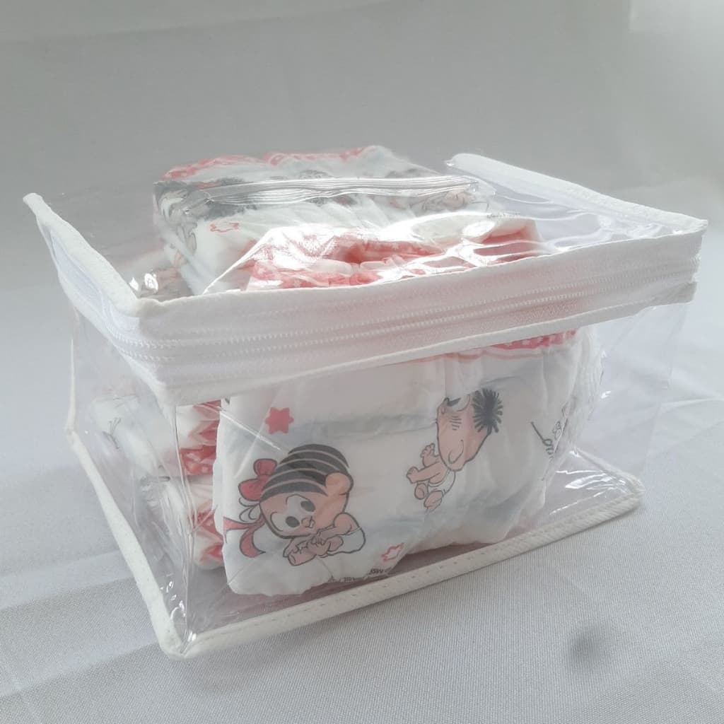 Organizador Para Mala Bebe Necessaire Kit 4 Peças Transparente Passeios e Malas Maternidade