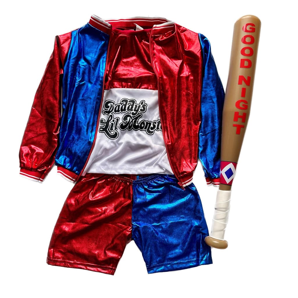 Fantasia Infantil Arlerquina Luxo Com Casaco + Taco  2 a 14 anos