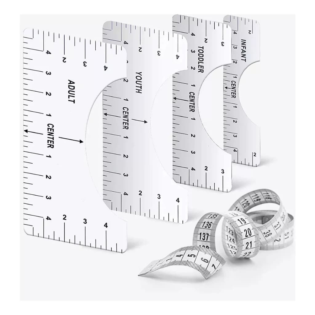 4x Ferramenta Regua De Lide De Circula Camiseta