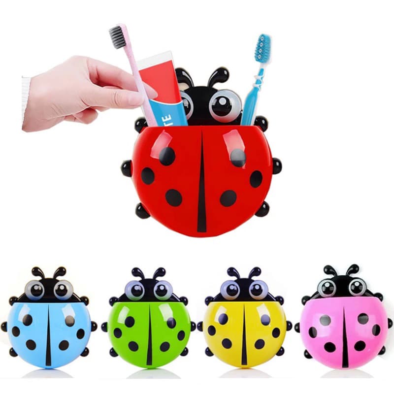 Porta Escova De Dentes Em Formato De Abelhinha | Abelha | Fixação com ventosas | Suporte Para Parede de Banheiro