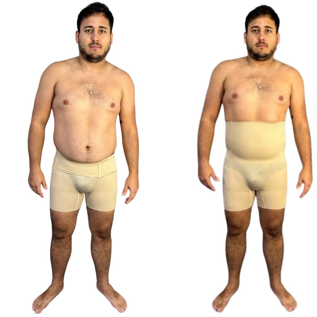 Cinta Modeladora Bermuda MASCULINA Compressão leve Shaper e Melhora Coluna