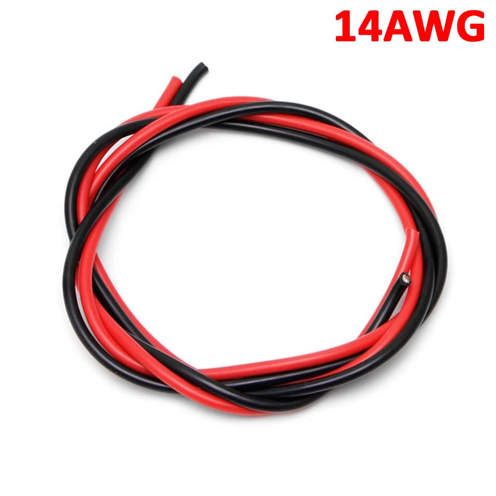 Fio Cabo 14 AWG Preto e Vermelho Capa de Silicone Para Esc e Bateria