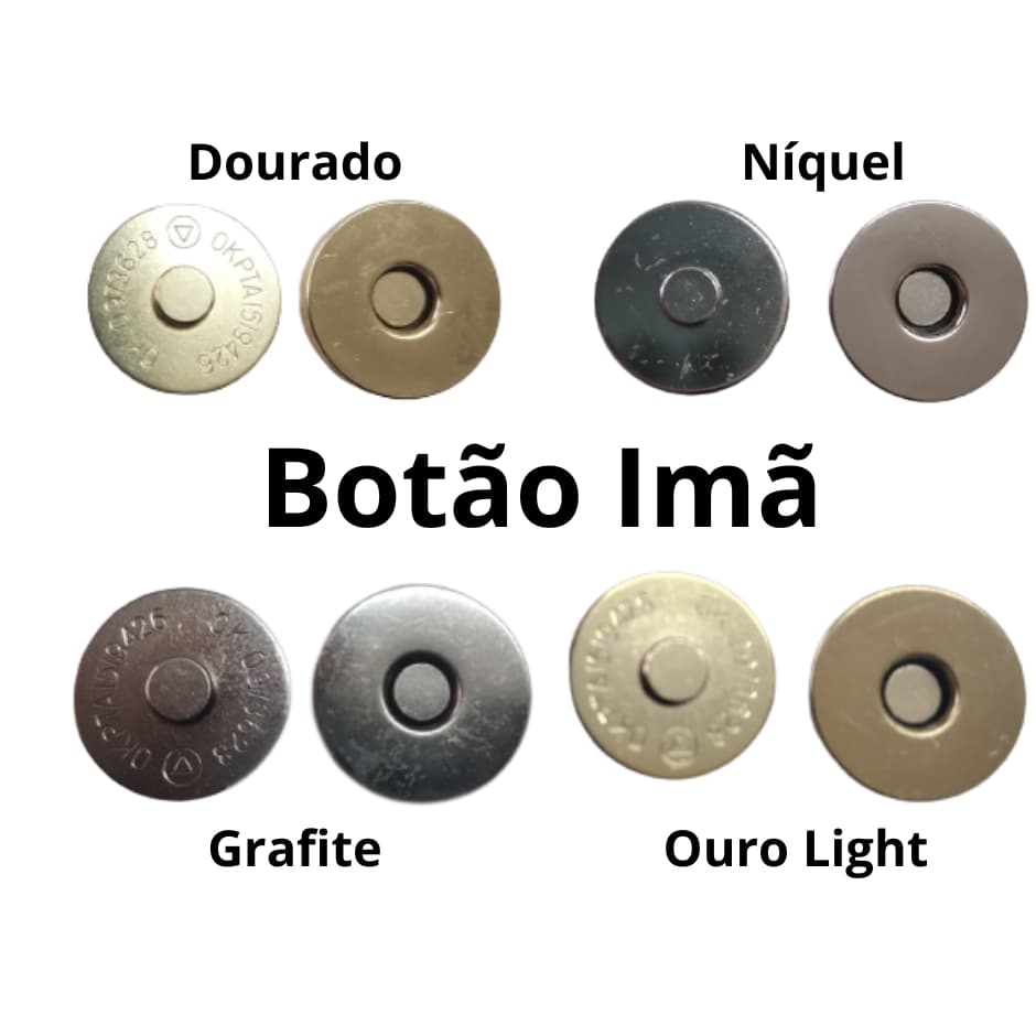 kit 20 un Botão Magnético imã 18mm grande prata dourado grafite ouro velho 20 pares para Bolsas carteira