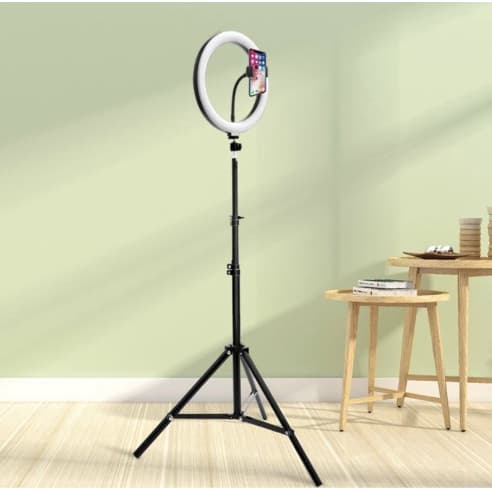Ring Light 10' Completo Portátil 26cm + Tripé + suporte p/ celular