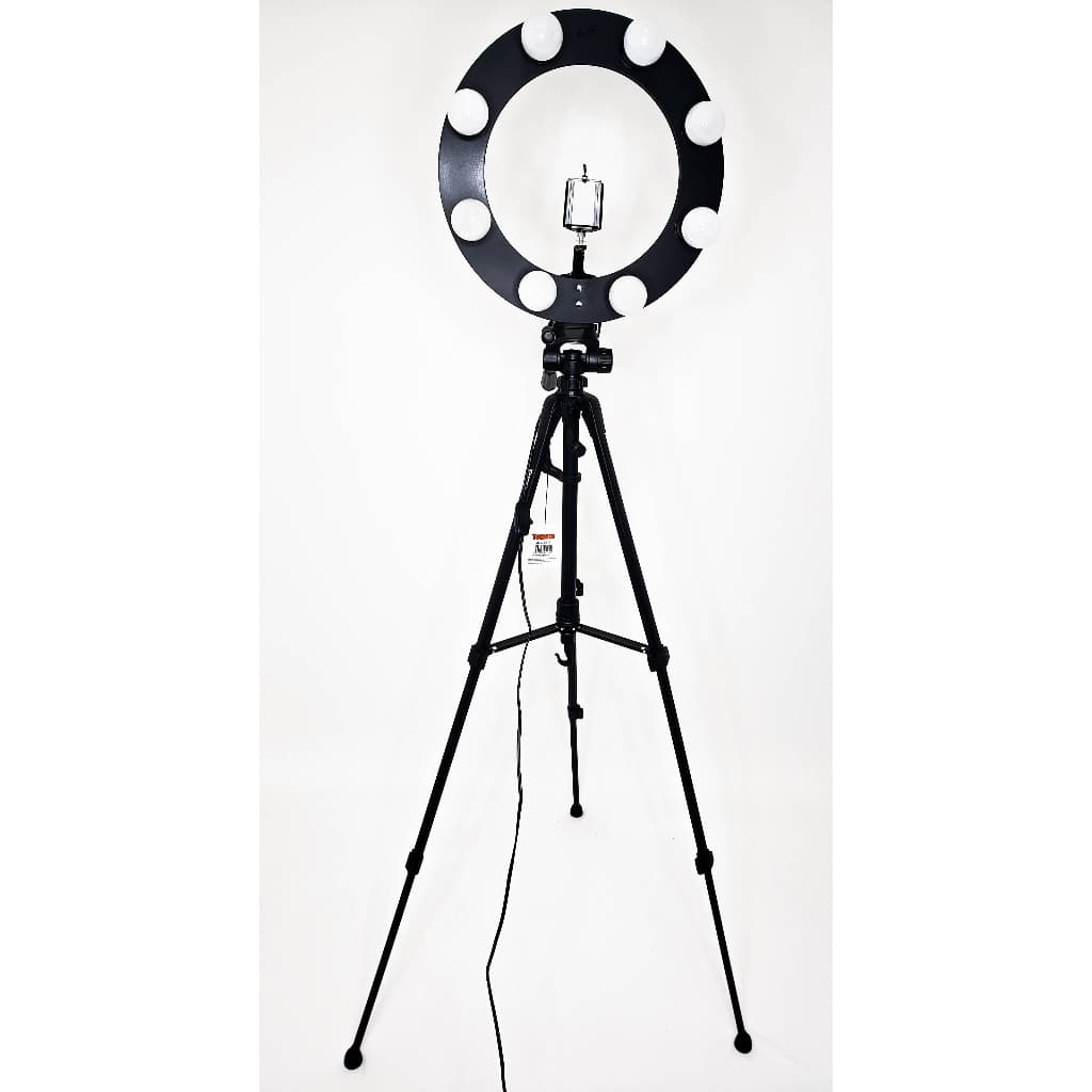 Ring Light 08 Soquetes 2em1 + Tripé + suporte p/ celular