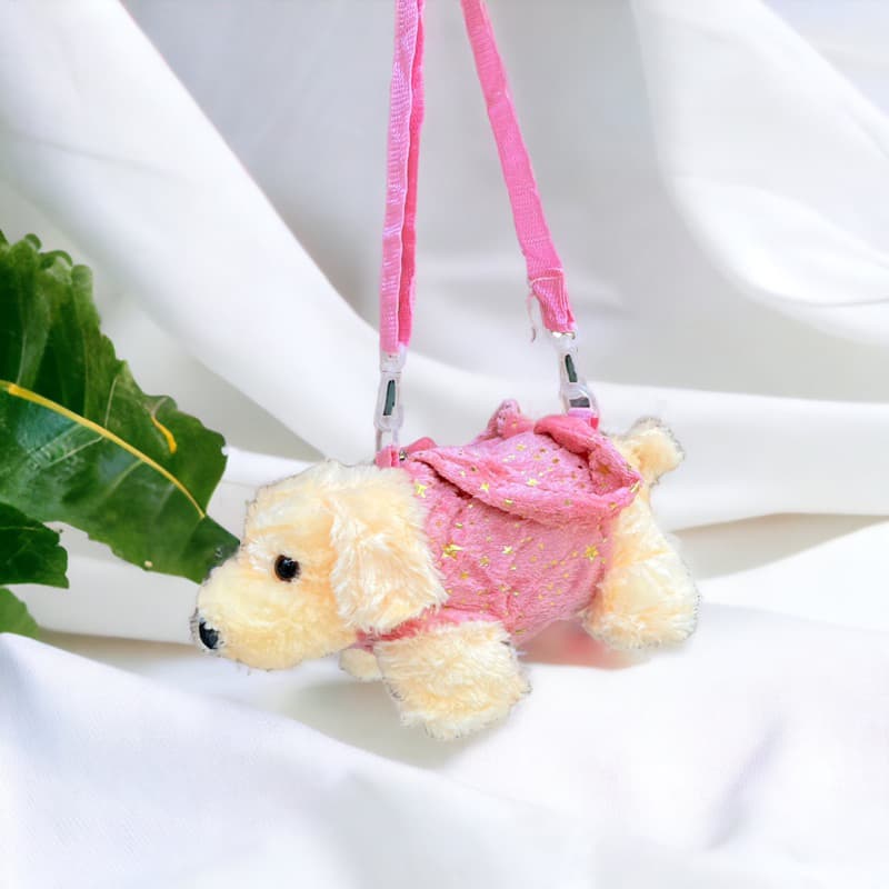 Cachorro Bonito Menina Menino Sorridente Ursinho De Estrela De Lisa De Borboleta de Pelúcia De Ombro  animal Presente