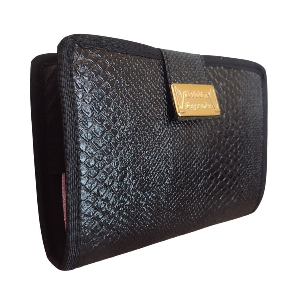 Capa para Bíblia com Botão Magnético Luxo Croco Média - N° 11