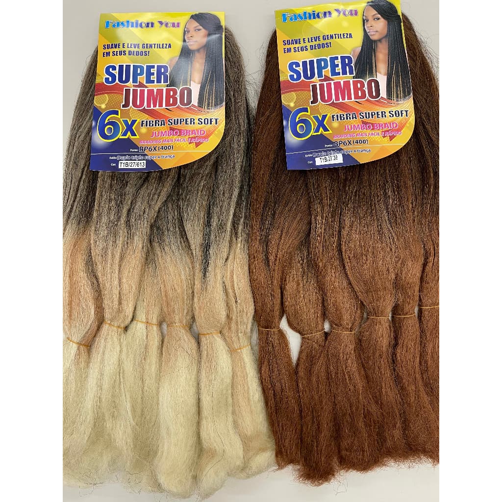 Cabelo Jumbo 6X 400G FIBRA SUPER SOFT Jumbo Box braid - FASHION YOU
