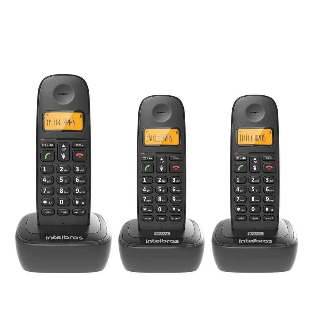 Telefone S/fio Intelbras Longo Alcance Bina E Identificador e 2 Ramais