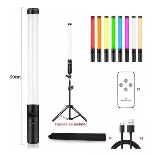 Bastão De Led Fotografia Colorido Rbg Light Stick Portatil LUCACELL