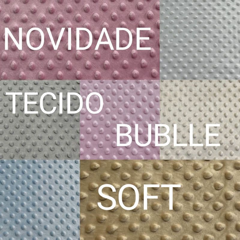 TECIDO PLUSH BOLHA(BUBLLE SOFT ) 100% POLIÉSTER - 1 m x 1,45m
