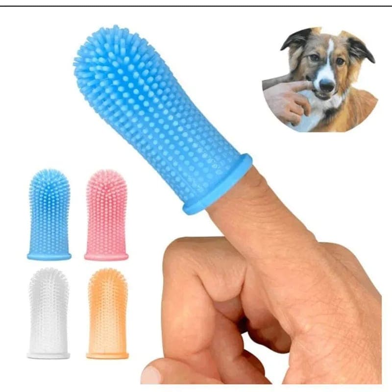 Escova de dente pet silicone bpa free livre maleável com estojo limpeza de dentes ultra macia 360°