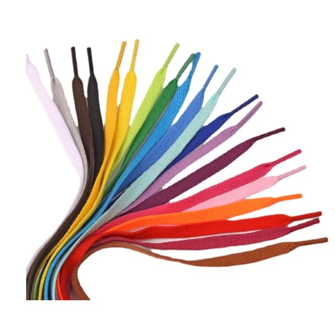 Cadarço Tenis De Poliestér Amarração 110cm Achatado Para Todos Estilos Diversas Cores