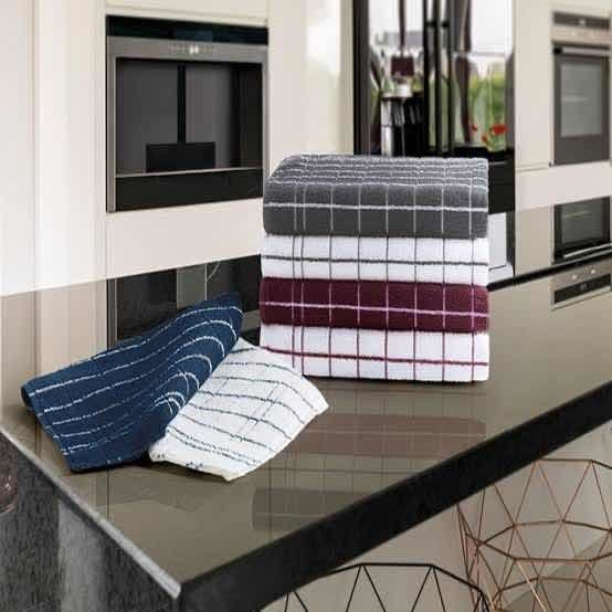 Kit com 6 Panos de Prato Copa Chef Premium Atoalhado 100% Algodão - Listrado