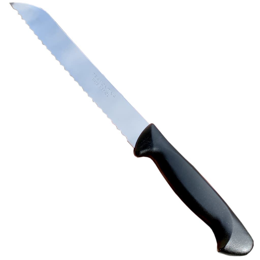 Faca Pão Tramontina Plenus Preta 7"