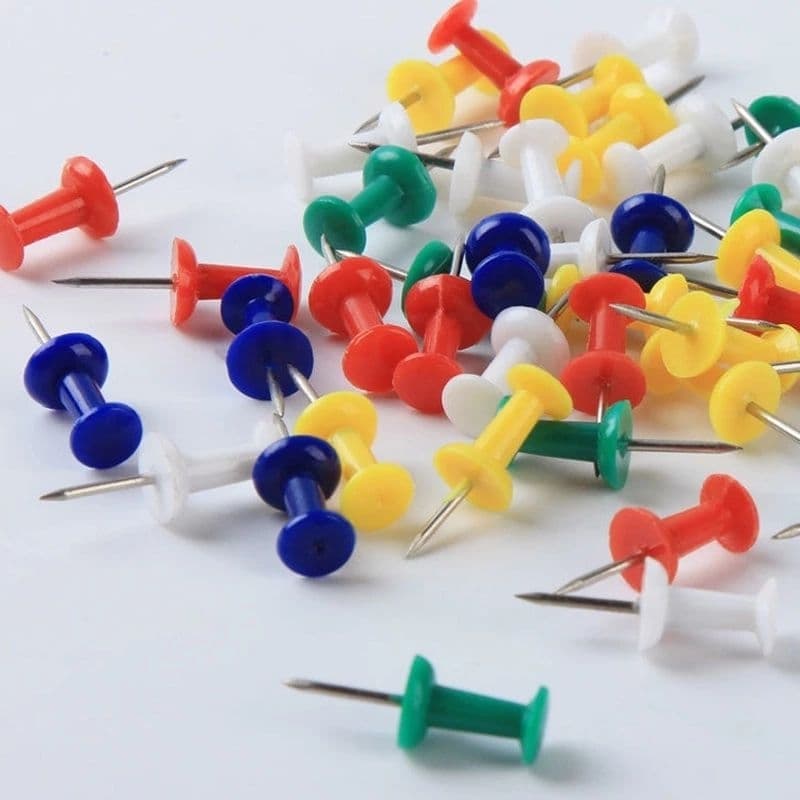 50 Tachinhaalfinete colorido para quadro