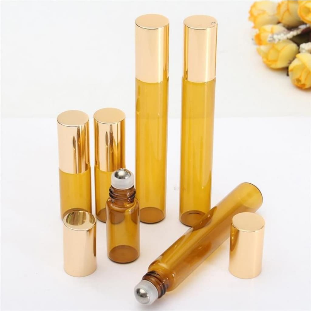 VIDRO ÂMBAR ROLLON 1/2/5/10 ml -  resistente/pratico