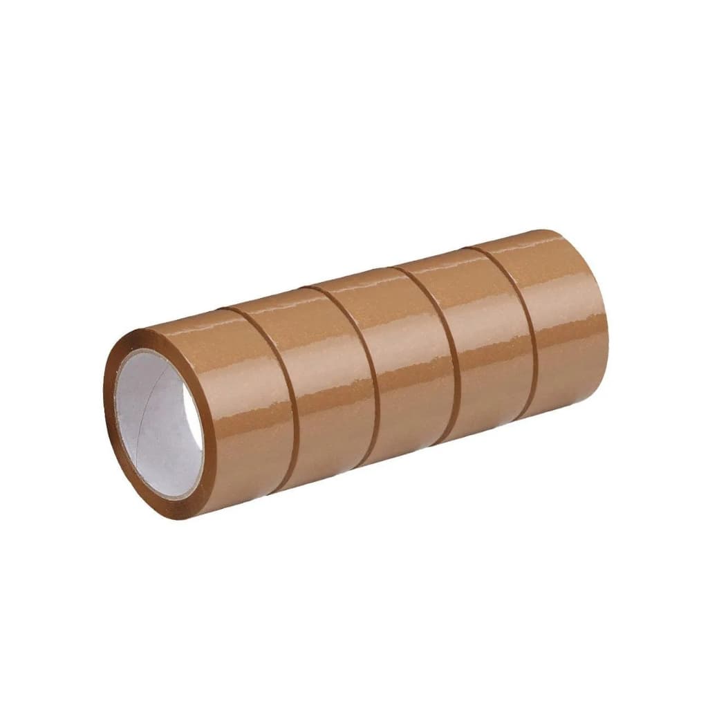 5 Rolos de fita adesiva Marrom 45x50 Metros Cola forte