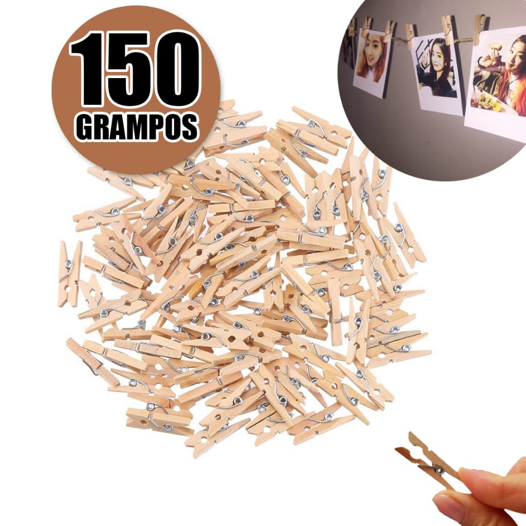 150 Mini Prendedores Pregador - Lembrancinhas - Fotos 2,5cm