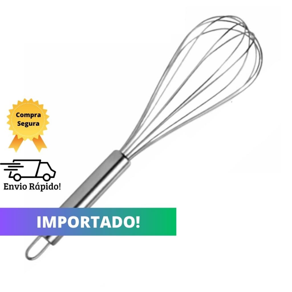 Batedor Fouet De Claras Ovo Inox Ovos Fue