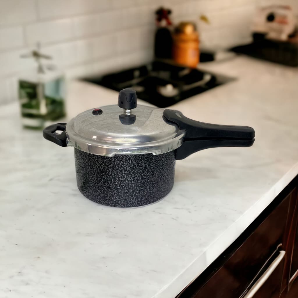 PANELA DE PRESSÃO 2,5 LITROS - FECHAMENTO EXTERNO - PRETO CRAQUELADO