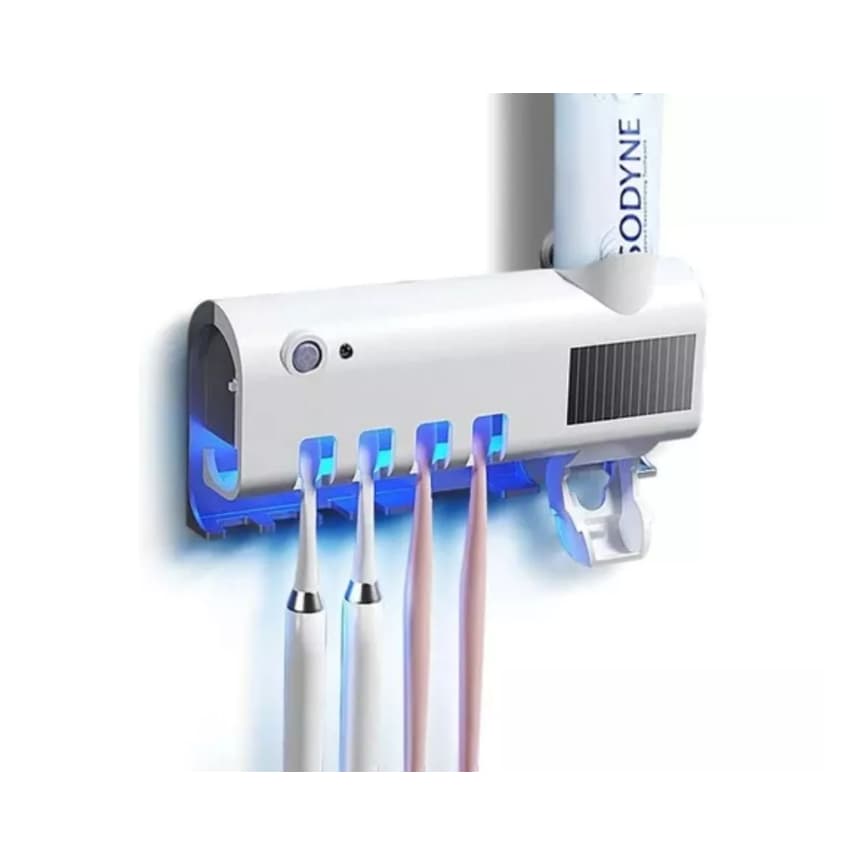 Aplicador Pasta de Dente Dispenser Porta Escovas Com Esterilizador UV Automático