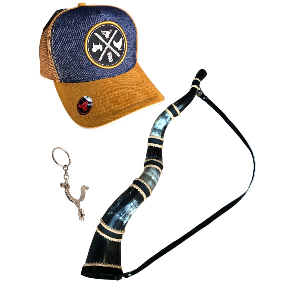 Kit Boné Farm Bulls mais Berrante Grande Profissional e Chaveiro