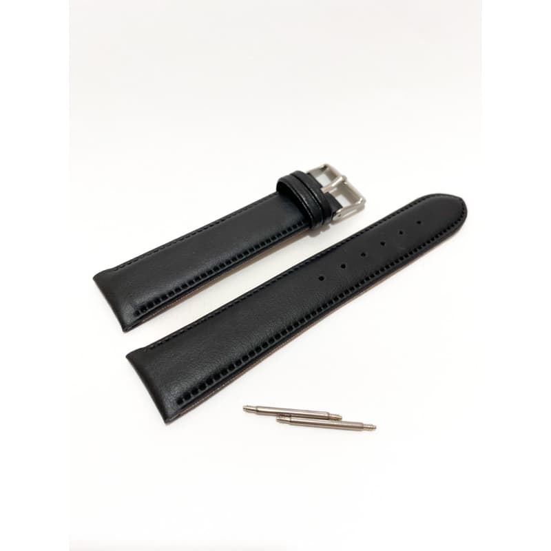 Pulseira para Relógio Couro Preta 20mm+Pinos