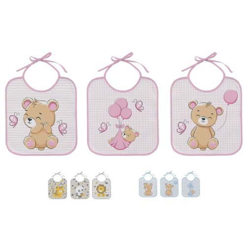 Kit C/3 Babador Menino e Menina- Bercinho