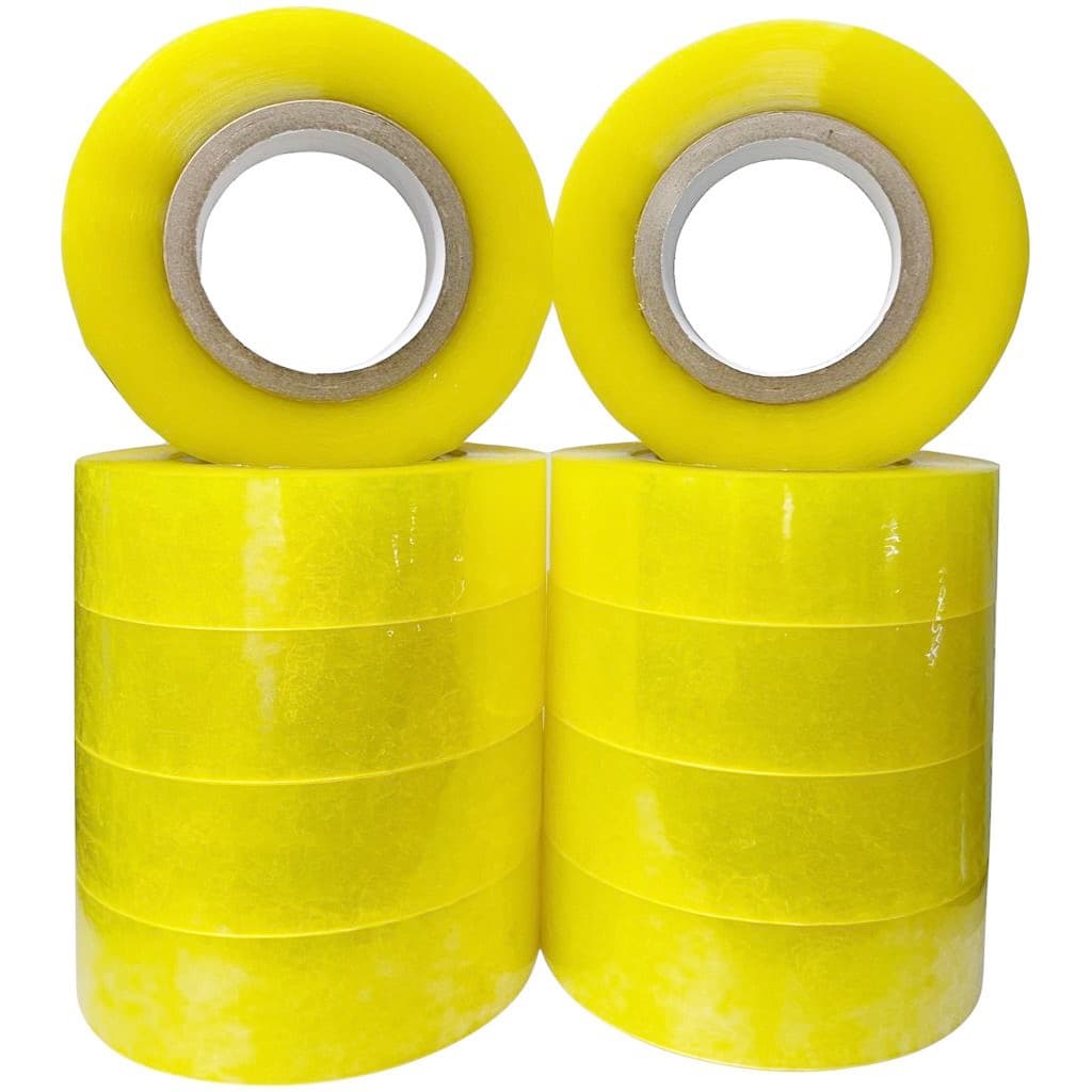 Papelaria Fita Adesiva Kit Com 10 Rolos com 500m cada Transparente Resistente Barato Pronta Entrega