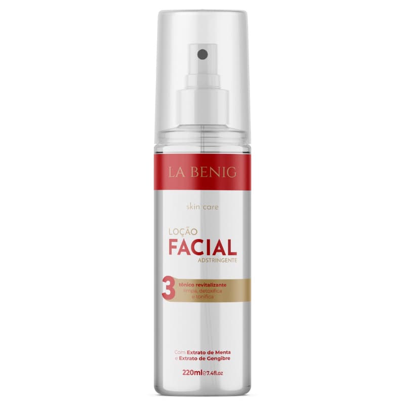 Loção Facial Adstringente Higienização Preparo Sobrancelhas Skin Care La Benig 220ml