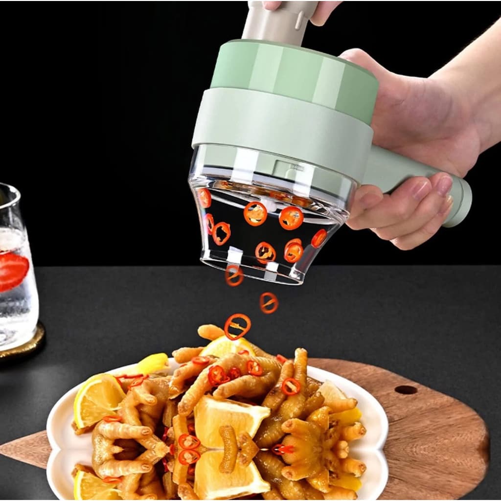 Triturador e Picador De alimentos Elétrico Portátil 3 Em 1 Mini Processador