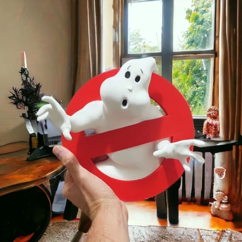 Ícone Decorativo Caça Fantasmas. Fabricado Via Impressão 3d