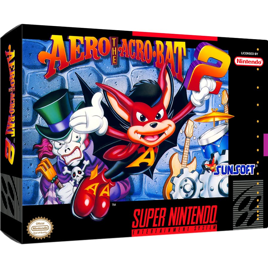 Aero the Acro-Bat 2 com caixa e manual Super Nintendo Novo